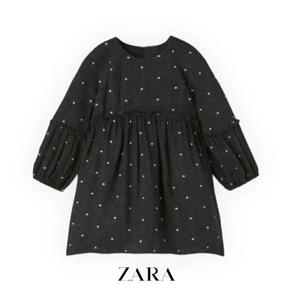 ZARA Kids | Gray Marl | EMBROIDERED DRESS